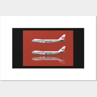 Japan Airlines 747-100 Posters and Art